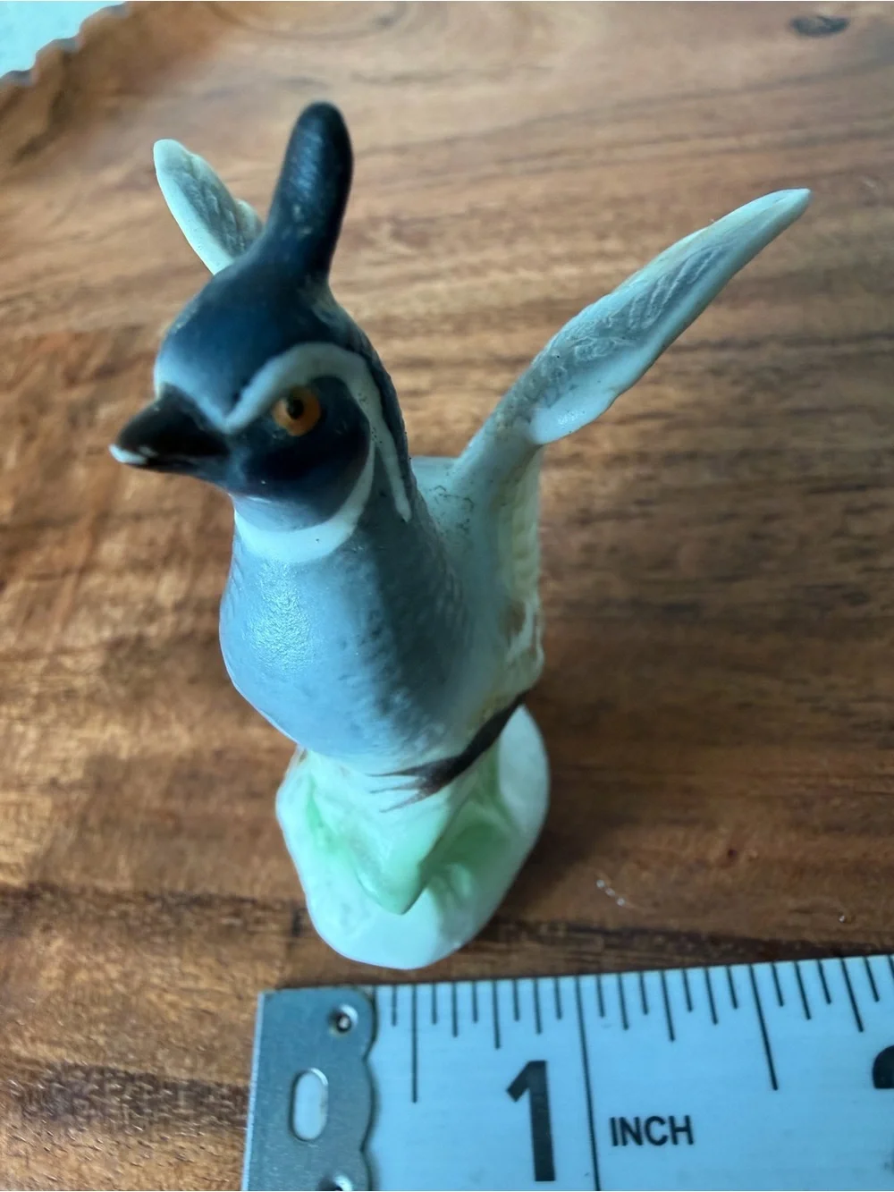 Vintage tiny hand-painted ceramic or porcelain quail figurine